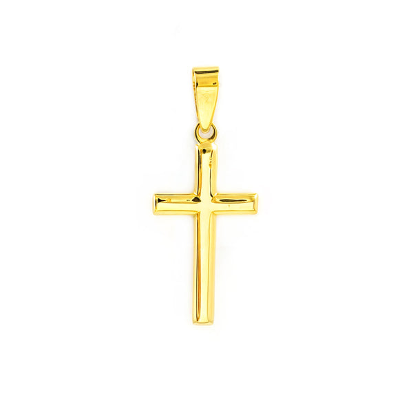 Rechteckiges Kreuz Gelbgold 18K Glanz 17 x 10 mm