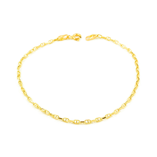 Damen Armband Gelbgold 18K Forcierte Anker Länge 19 cm