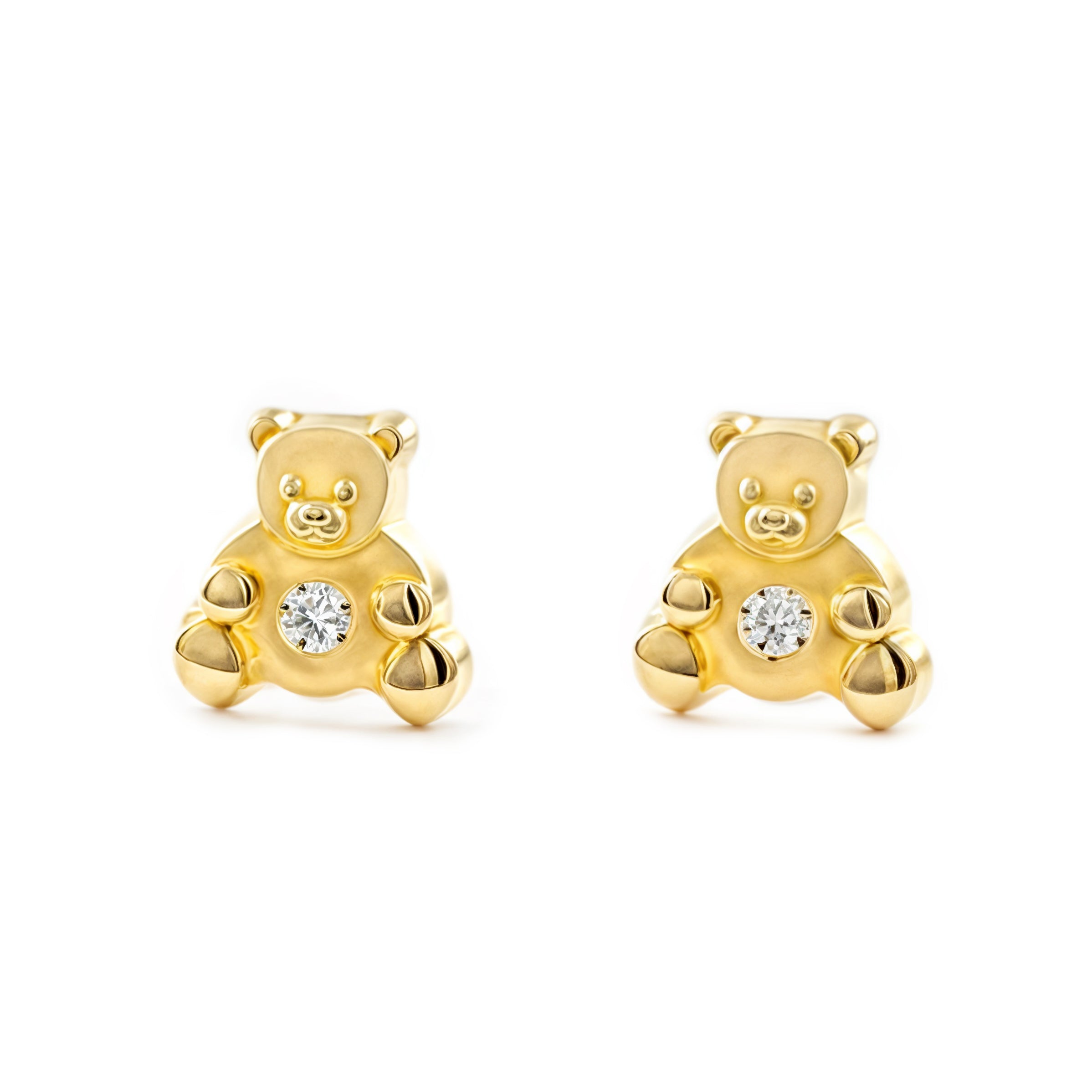 Mondepetit Gänseblümchen Ohrringe – Weißgold 18K Mit Zirkonia, Für Kinder & Baby Mädchen, In Geschenkbox