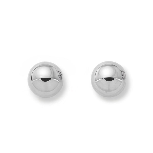 Kinder Ohrringe Ball 4 mm Weißgold 9K