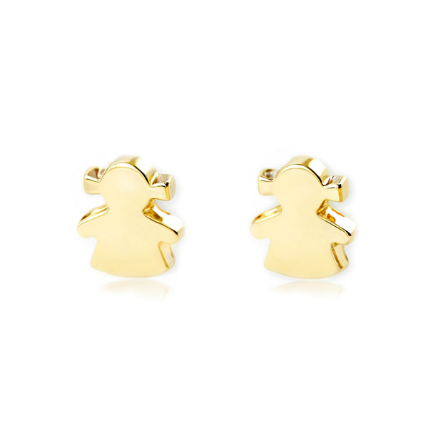 Mädchen Kinder Baby Mädchen Ohrringe Gelbgold 9K