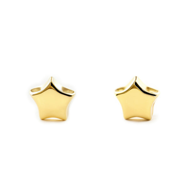 Kinder Baby Stern Ohrringe Gelbgold 9K