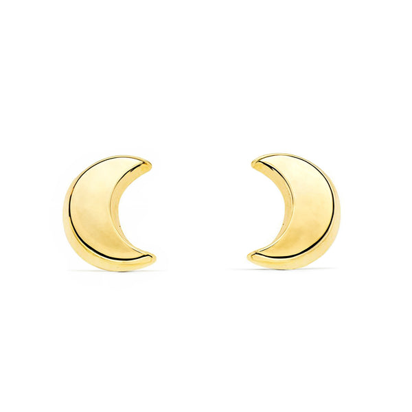 Mond Kinder Mädchen Ohrringe Gelbgold 9K