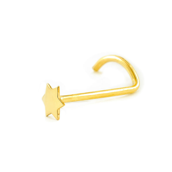 9K Gelbgold Nase Piercing Sternen Glanz