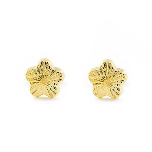 Gänseblümchen Kinder Baby Mädchen Ohrringe Gelbgold 9K