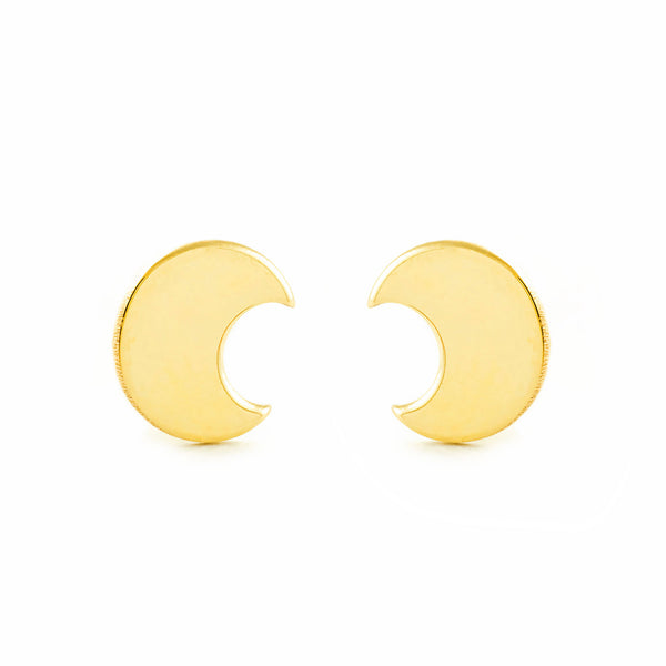 Damen & Kinder Mond Ohrringe Gelbgold 9K