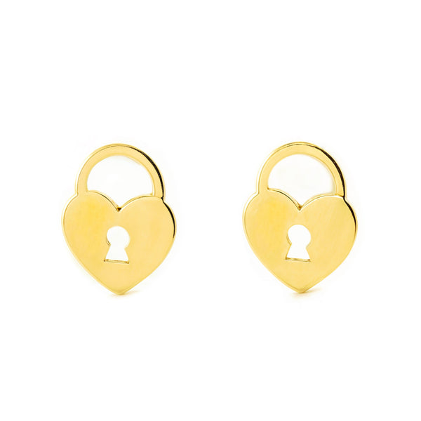 Damen & Kinder Schleuse Ohrringe Gelbgold 9K