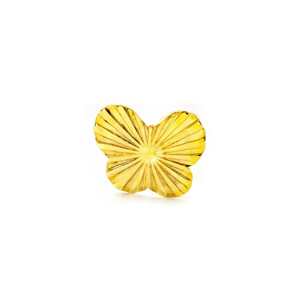 Damen Schmetterling 9K Gelbgold Piercing für das Cartilage