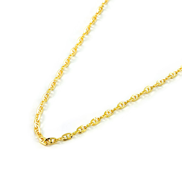 Damen Anker Kette 45 cm Länge 1.1 mm Dicke Gelbgold 18K