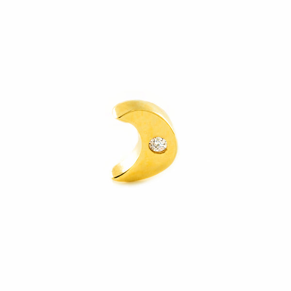 9K Gelbgold Piercing Mond Cartilage Zirkonia Glanz