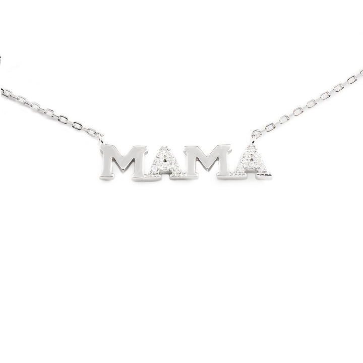 Collar Plata Mama con Circonitas