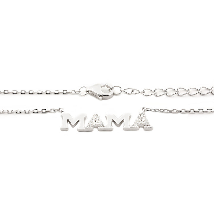 Collar Plata Mama con Circonitas