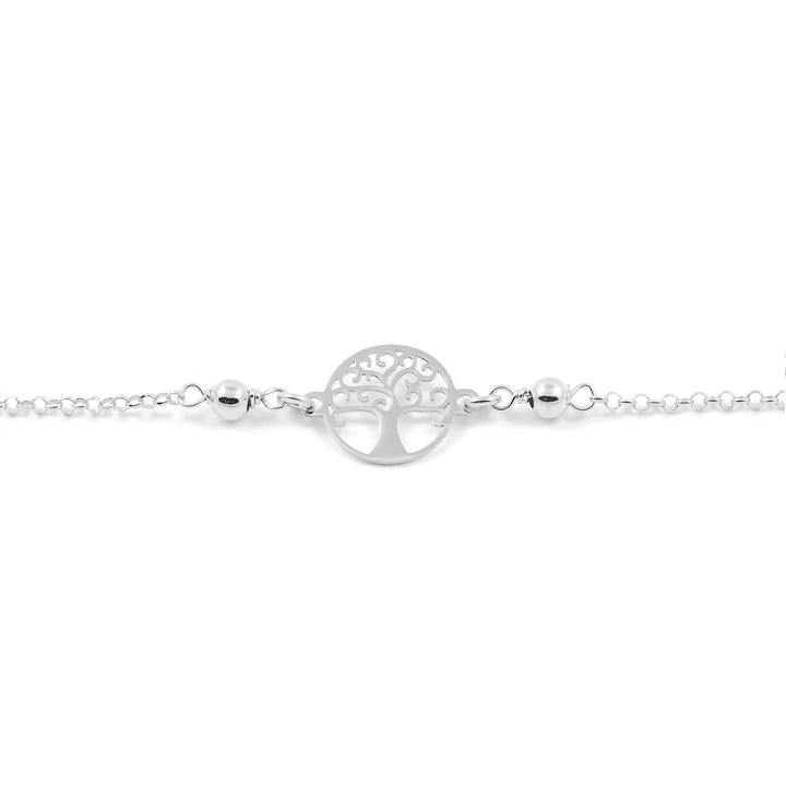 Pulsera Plata Arbol de la Vida con bolitas