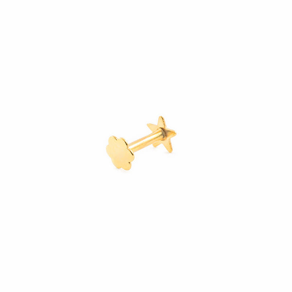 9K Gelbgold Piercing Stern Cartilage Glanz