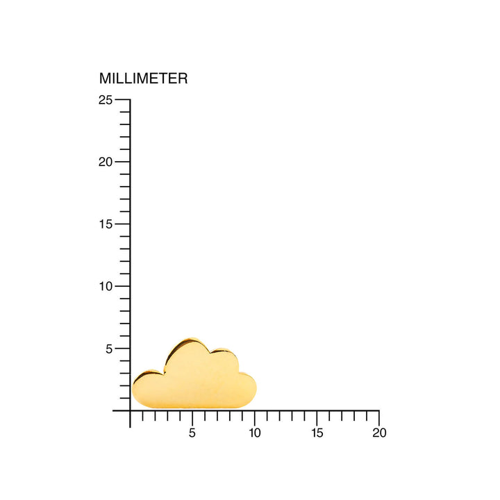 Pendientes oro niña nube (9Kts)