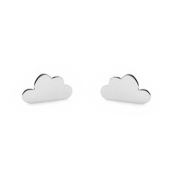 Wolke Ohrringe 925 Sterling Silber Glanz