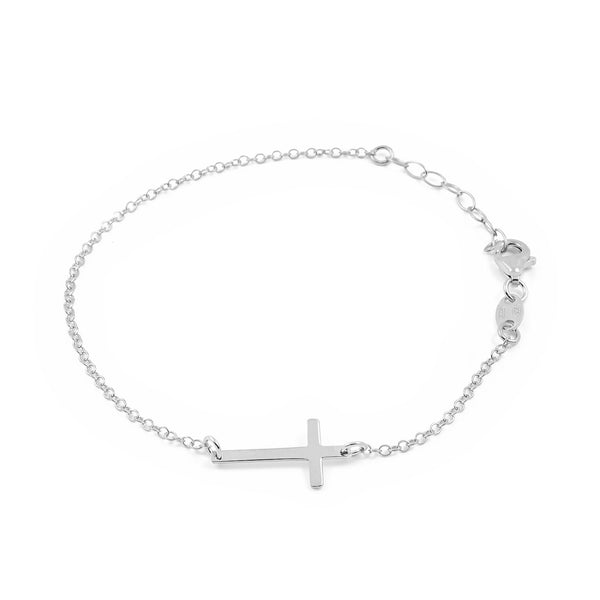 Damen Cruz horizontal Armband 925 Sterling Silber Glanz