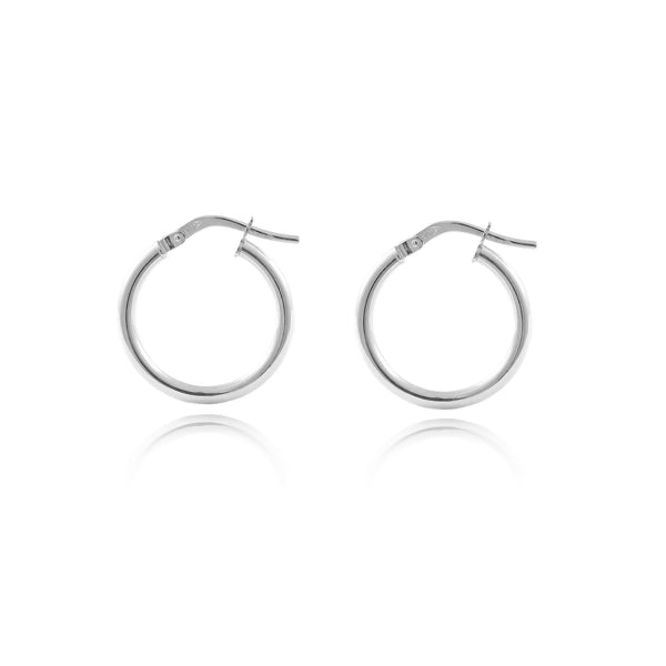 Ohrringe Hoop Creolen 19x2 mm 925 Sterling Silber Glanz