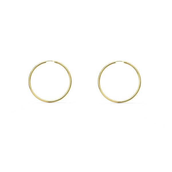 Damen Ohrringe Flexibles Hoop Creolen 18x1.5 mm Gelbgold 18K