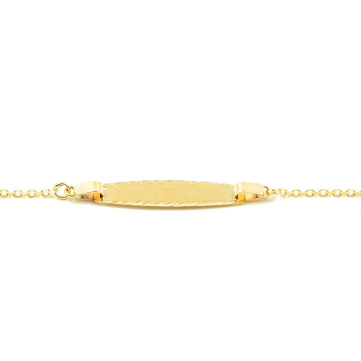 Pulsera Esclava Oro niña unicornio Esmalte (9kts)