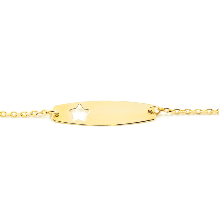 Pulsera Esclava Oro niña estrella calada (9kts)