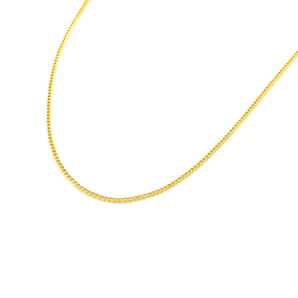 Kette Damen Halskette Gelbgold 18K Dicke 1 mm