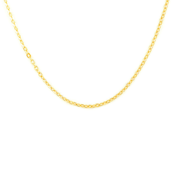Forced-Brilliant Kette Damen Halskette Gelbgold 18K Dicke 1.5 mm