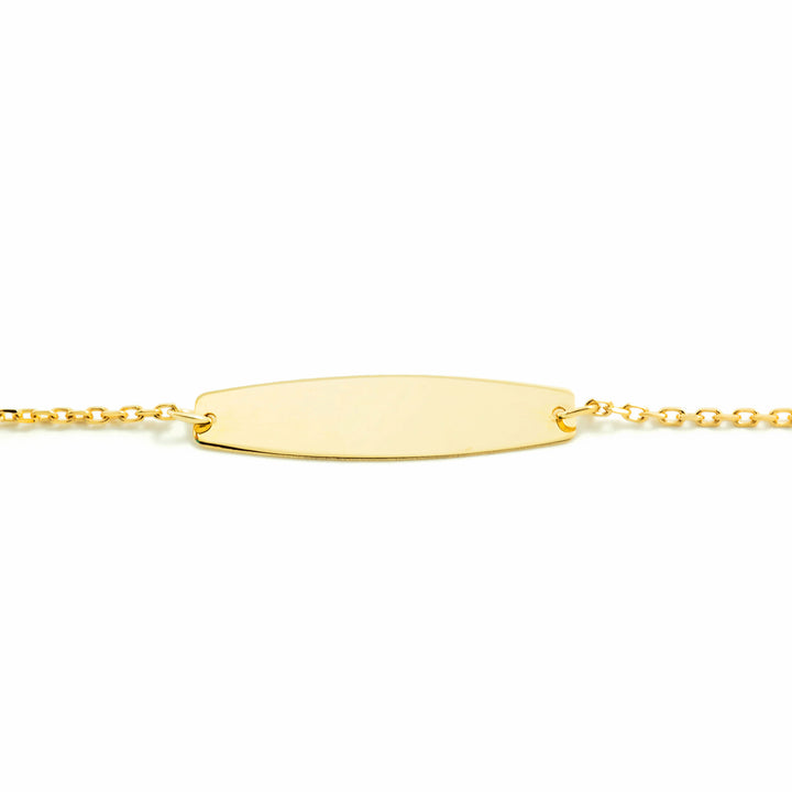 Pulsera Esclava Oro niña con oso y perla 4 mm (9kts)