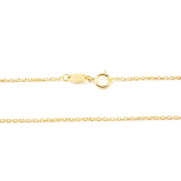 Forced Kette Damen Halskette Gelbgold 18K Dicke 1 mm