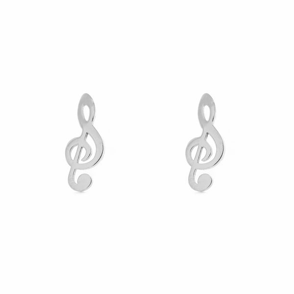 Musik Ohrringe 925 Sterling Silber Glanz