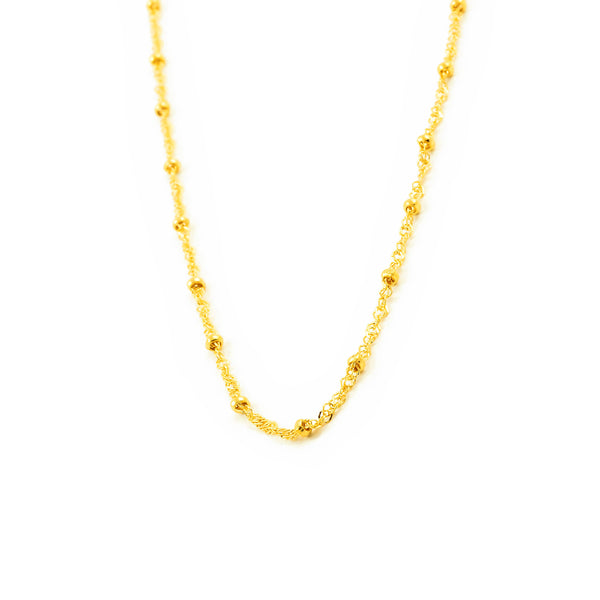 Singapur Kette Damen Halskette Gelbgold 18K Dicke 1.6 mm