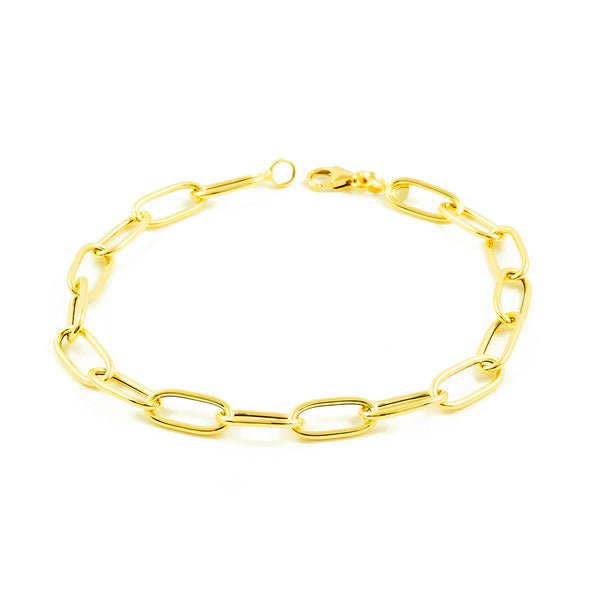 18K Gelbgold Damen Armband Fantasie Hohl 20 cm