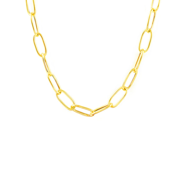Damen Halskette 18K Gelbgold Fantasie Glanz 45 cm