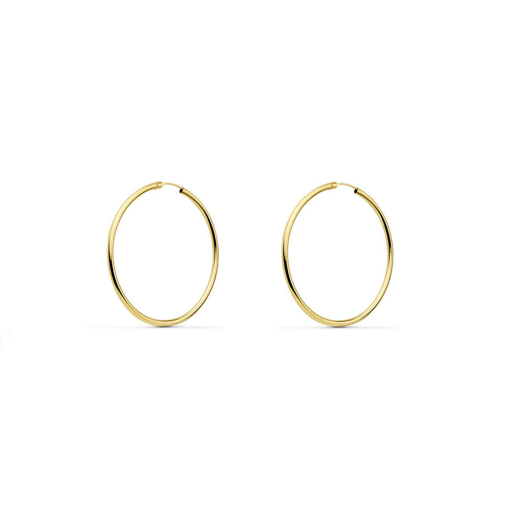 Pendientes Mujer Oro 18k Aros Flexibles 18x1,50 mm