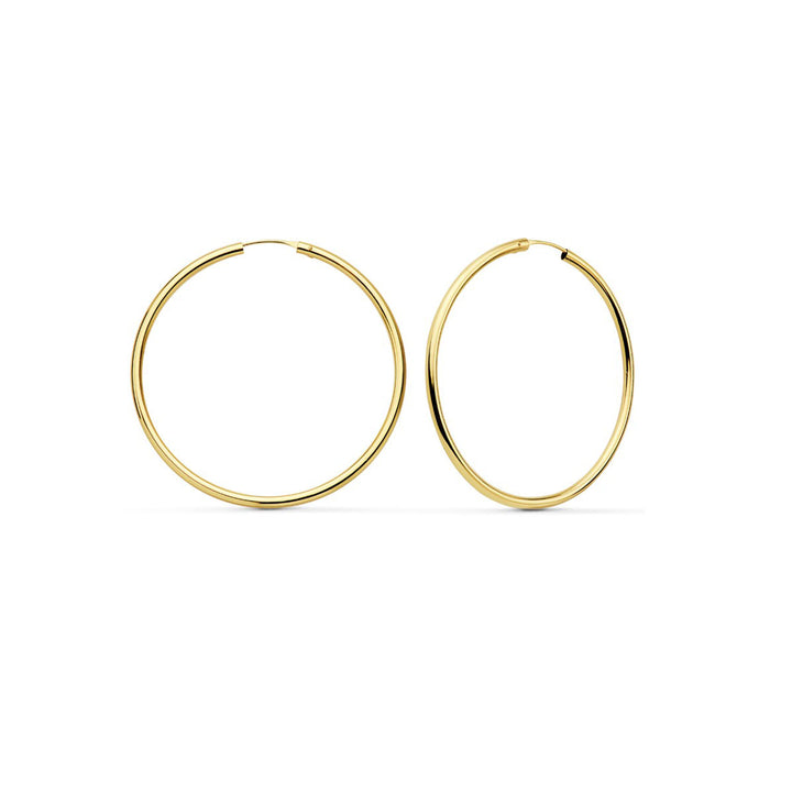 Pendientes Mujer Oro 18k Aros Flexibles 18x1,50 mm