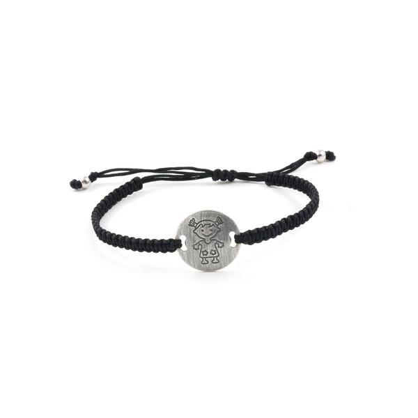 Mädchen Armband Makramee 925 Sterling Silber Glanz