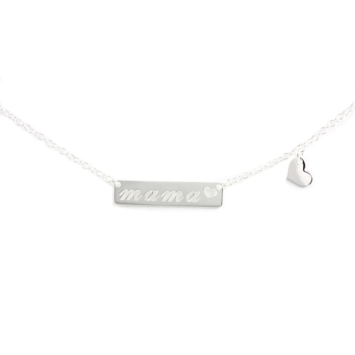 Collar Plata con chapa "mama"