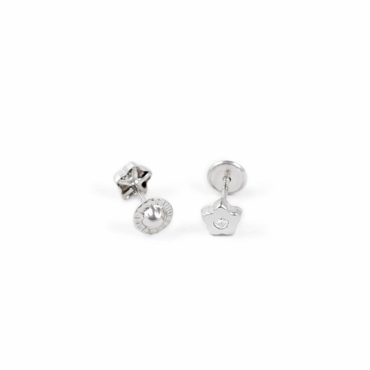 Pendientes Plata Flor en circon