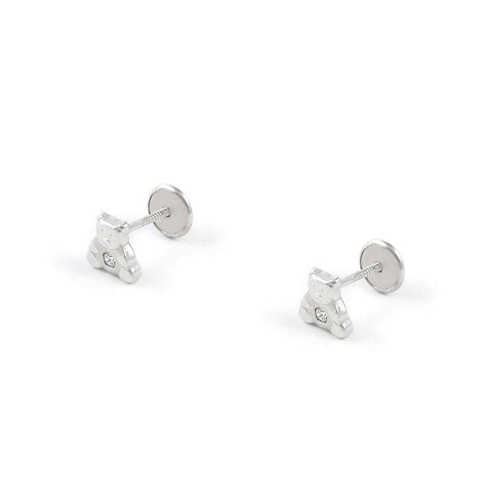 Pendientes Plata Bebe o niña Osito Liso