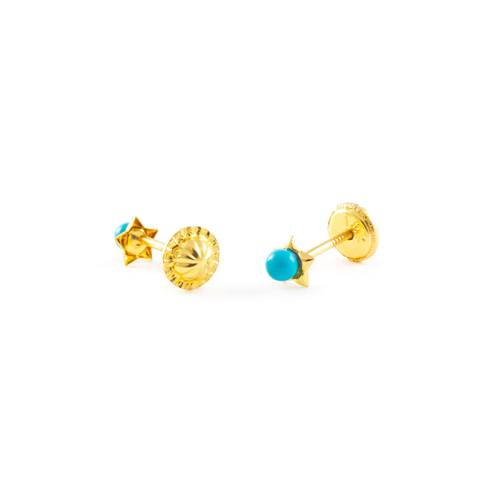 Pendientes Bebe Estrella Turquesa                