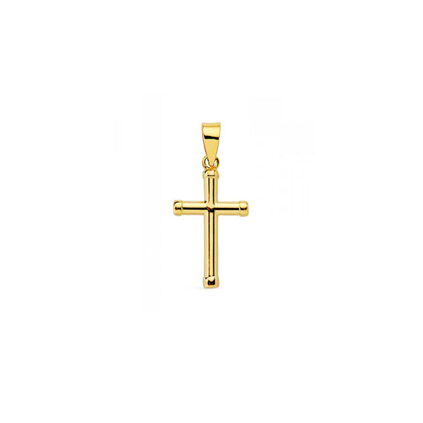 Kreuz religiöse Anhänger Glanz 12x8 mm Gelbgold 9K