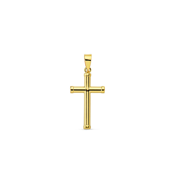 Kreuz religiöse Anhänger Glanz 15x9.5 mm Gelbgold 9K