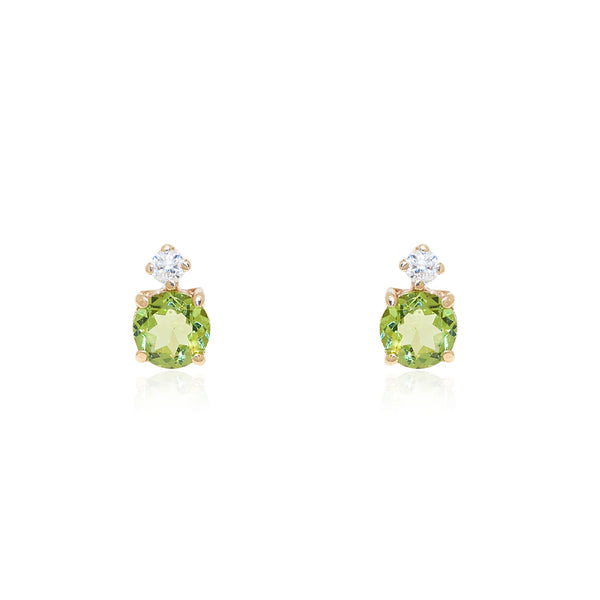 Damen & Kinder Peridot Ohrringe Gelbgold 9K