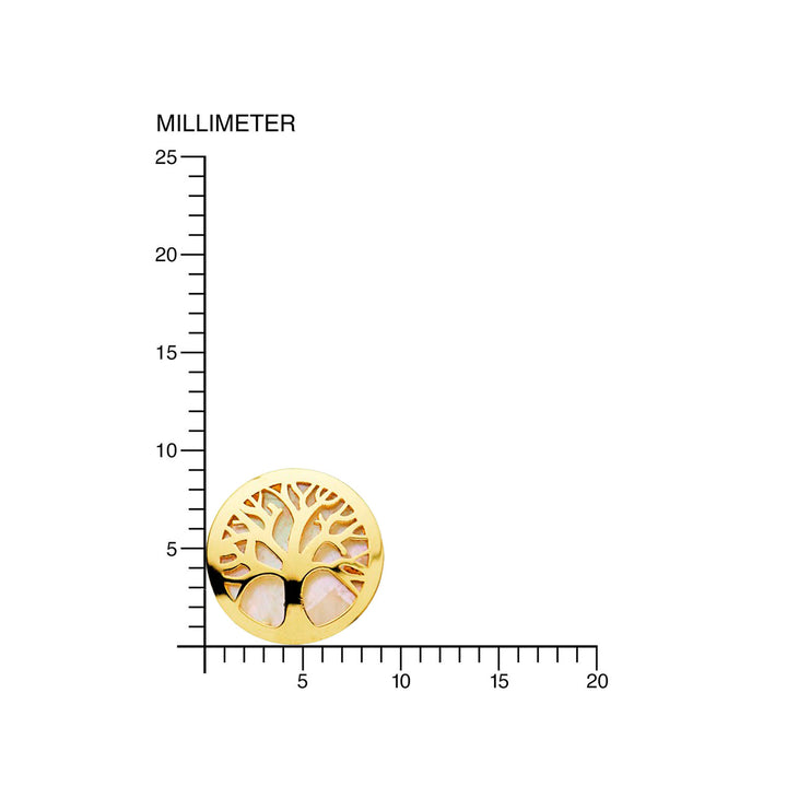 Pendientes niña Arbol de la Vida con nacar (9Kts)