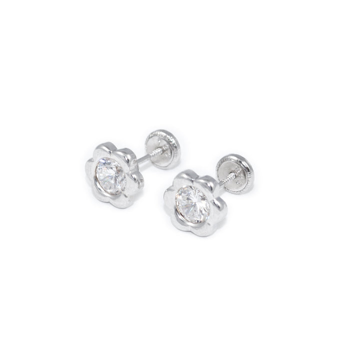 Pendientes Plata Margarita circon grande