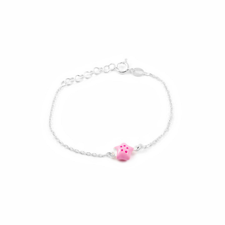 Pulsera Plata Estrella Esmaltada