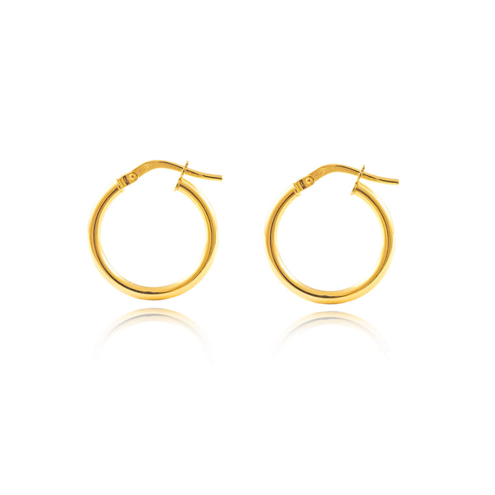 Pendientes Oro Aros lisos redondos 20x2 mm (9kts)