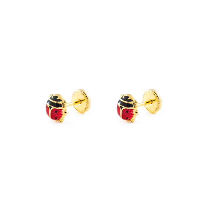 Pendientes Bebe o niña Mariquita Esmaltada