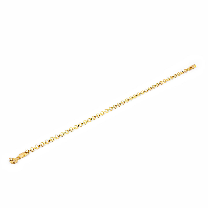 Pulsera Oro Amarillo Rolo Eslabon 3 mm