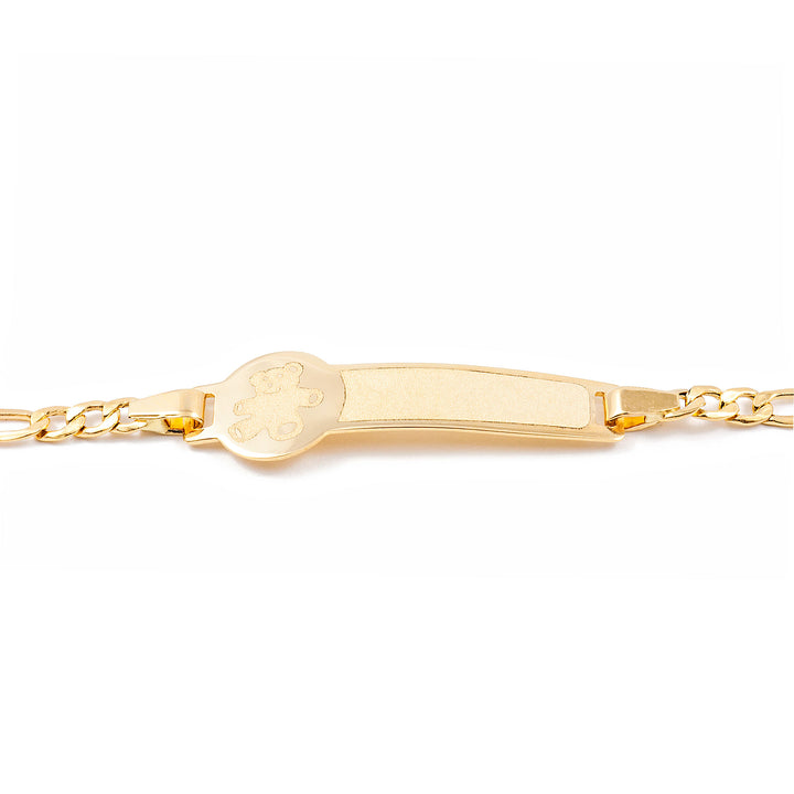 Pulsera Bebe oro Amarillo chapa Osito